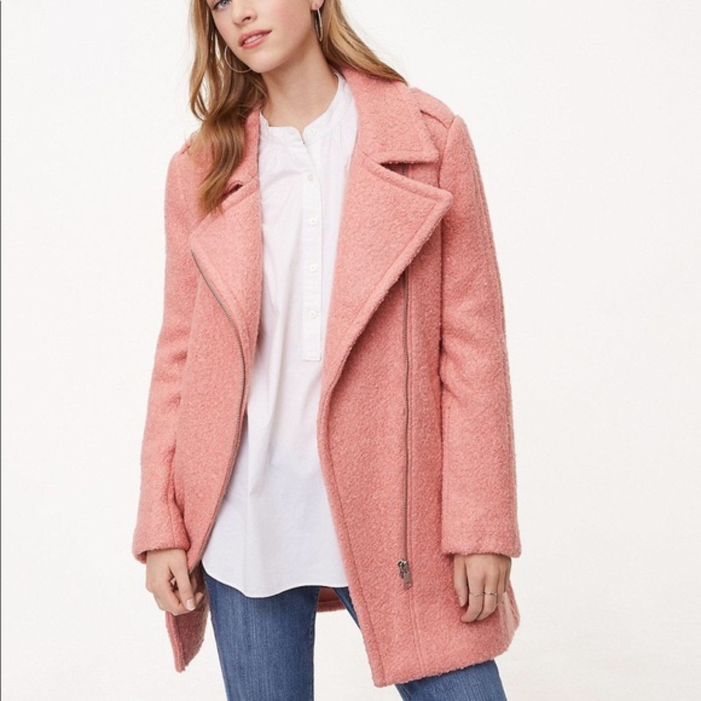 NWOT Loft Textured Moto Coat